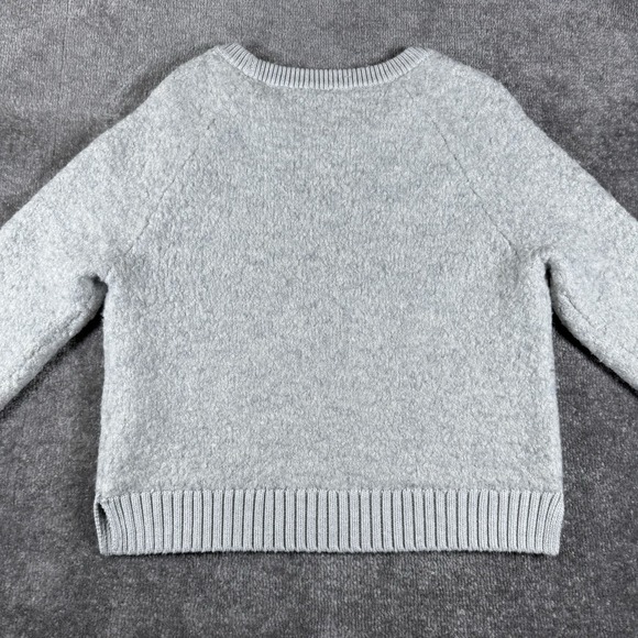Gap Sweater‎ Women's Medium Gray Wool Blend Crew Neck Thick Heavy Cozy - Picture 2 of 6